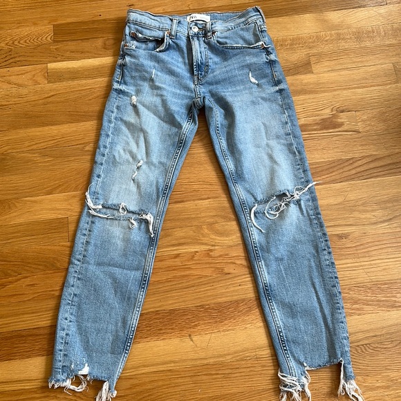 ZARA Slim Boyfriend Cut Sz:2 - Picture 2 of 9